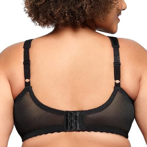 Glamorise Women's Magic Lift Full-Figure Support Bra, Black, 44F