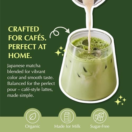 Encha Matcha Powder Barista Grade Latte Organic Matcha Powder – 100% Japanese Matcha Green Tea Powder for Lattes & Everyday Culinary Recipes, Smooth Milk-Friendly Blend, Unsweetened, 30g / 1.06 oz — view 4