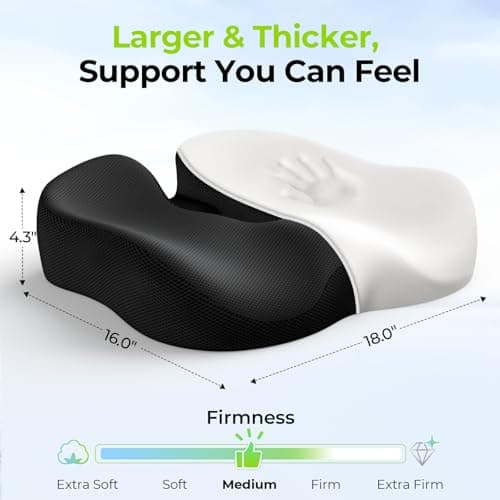 AUVON Ergonomic Donut Pillow Seat Cushion for Hemorrhoid & Tailbone Pain Relief, Thick Memory Foam Chair Cushions with Firm Support for Coccyx, Sciatica, Pressure Sores, Pregnancy, Postpartum Recovery — view 4