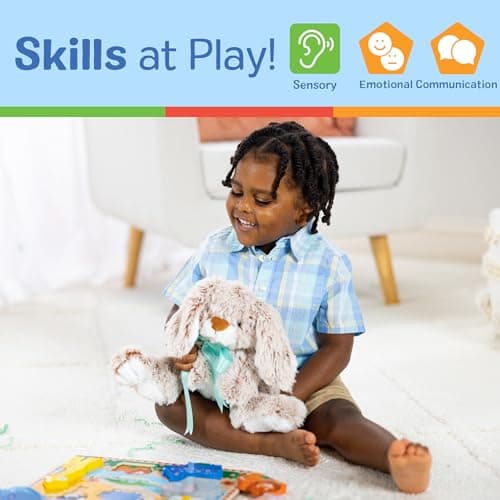 Melissa & Doug Burrow Bunny Stuffed Animal Plushie with Big Feet, Floppy Ears & Fluffy Tail, Adorable Pretend Play Toddler Toys for Girls & Boys 3+ — view 4