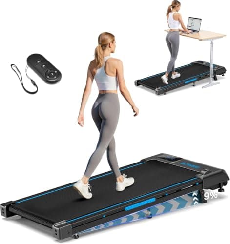 Walking Pad with 9% Incline, FOUSAE 3 in 1 6.2 MPH Treadmill for Home with Double Frame 330 LB Weight Capacity, 2.5 HP Under Desk Walking Pad Treadmill with 12 HIIT Programs, Magnetic Remote Control