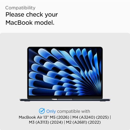 Spigen Tempered Glass Screen Protector [Glas.tR Slim] Designed for Macbook Air 13 inch M5 (2026) / M4 / M3 / M2