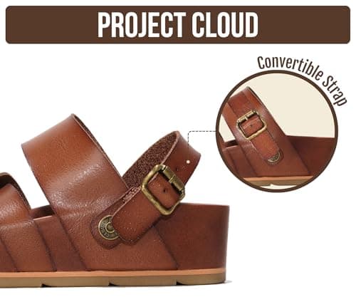 Project Cloud Platform Sandals for Women Strappy Wedges Plush Insole 2026 — view 2