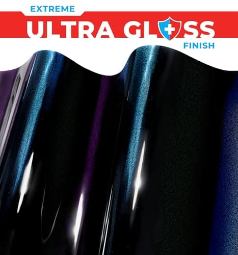 ColorFusion PPF by VViViD, Gloss Cosmic Blue Dry Apply PPF Vinyl Car Wrap Roll 1ft x 5ft — view 6