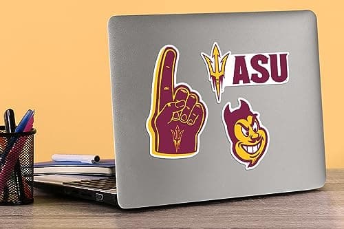 Arizona State University Premium Vinyl Sticker Pack – Large Waterproof Decals for Laptop, Water Bottle, Tablet, Car, Skateboard & More – Officially Licensed ASU Sun Devils Set of 8 — view 3