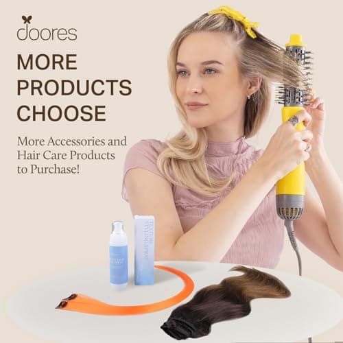 DOORES Clip in Hair Extensions Dark Brown 120g 7pcs 20 Inch Remy Human Hair Extensions Clip in Real Hair Extensions Natural Hair Straight Thick hair extensions for women — view 4