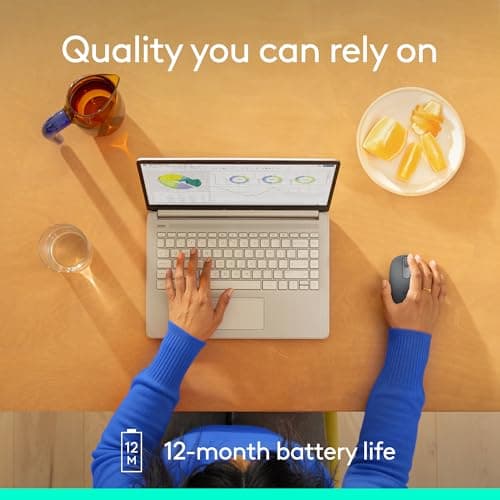 Logitech M196 Bluetooth Wireless Mouse, Compact and Portable Mouse for Laptops, Tablets and More, 12-Month Battery, Smooth Tracking, Compatible with PC and Mac, Windows and macOS - Graphite — view 5