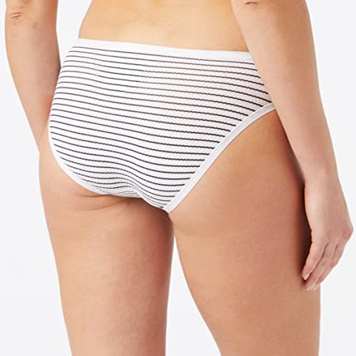 Amazon Essentials Women's Cotton Bikini Brief Underwear, Pack of 10, Black/Bright White/Grey, XX-Small — view 3