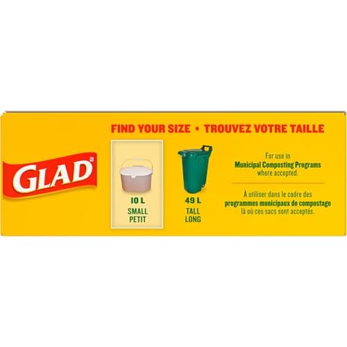 Glad Certified Compostable Bags - Small 10 Litres - Lemon scent 20 Compost Bags — view 2