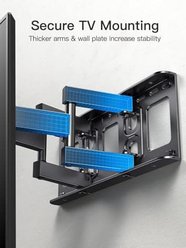 Pipishell Full Motion TV Wall Mount for 26-74 inch TVs, up to 99lbs Max VESA 400x400mm, Wall Mount TV Bracket with Articulating Swivel Extension Tilting Leveling for LED LCD OLED 4K Flat Curved Screen — view 3