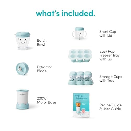 NutriBullet NBY-50100 Baby Complete Food-Making System, 32-Oz, White, Blue, Clear — view 9