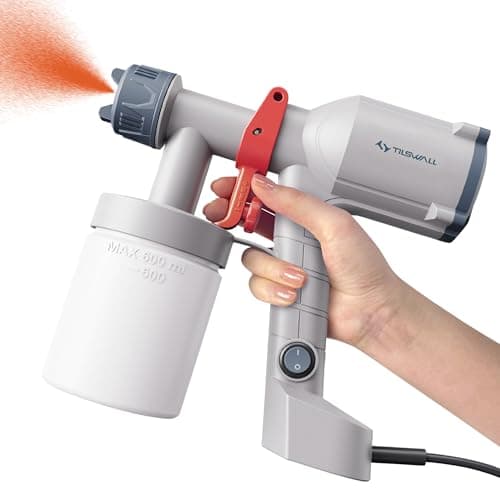 Tilswall Paint Sprayer,Upgraded Ultra-Light Electric Paint Spray Gun with 2 Nozzles & 3 Patterns Easy to Clean for Fences, Sheds, Walls, Ceilings, Furniture, Cabinets, Garden & DIY, White — view 7