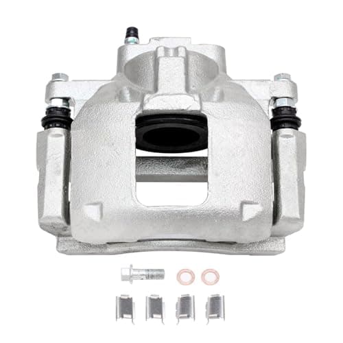 Detroit Axle - 2pc Front Brake Calipers for 2007-2017 Jeep Wrangler 2018 Wrangler JK 2008-2012 Liberty 2007-2011 Dodge Nitro, Disc Brake Calipers w/Brackets Replacement — view 2