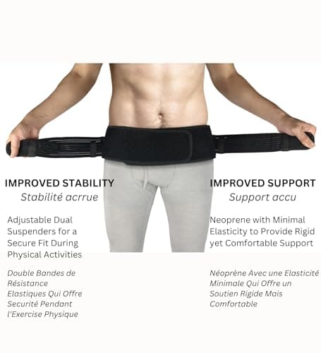 Vriksasana Sacroiliac Hip Belt for Women and Men That Alleviate Sciatic, Pelvic, Lower Back and Leg Pain, Stabilize SI Joint | Trochanter Belt | Anti-Slip and Pilling-Resistant (Black, Regular) — view 3