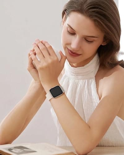 Braided Stretchy Band Compatible with Apple Watch Bands 38mm 40mm 41mm 42mm 44mm 45mm 46mm 49mm Women Men, Soft Nylon Solo Loop Magnetic Sport Strap for iWatch Series 11 10 9 8 7 6 5 4 3 2 1 SE Ultra — view 3