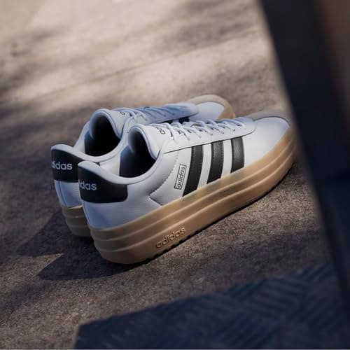 adidas Women's VL Court Bold, White/Black/Wonder Beige, 7