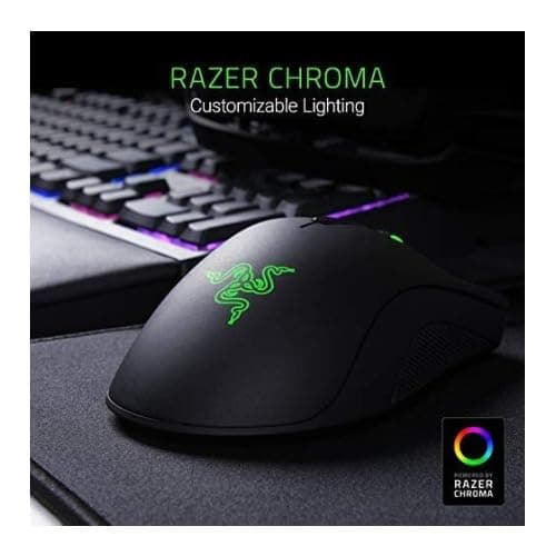 Razer DeathAdder Elite Gaming Mouse: 16,000 DPI Optical Sensor - Chroma RGB Lighting - 7 Programmable Buttons - Mechanical Switches - Rubber Side Grips - Classic Black — view 5