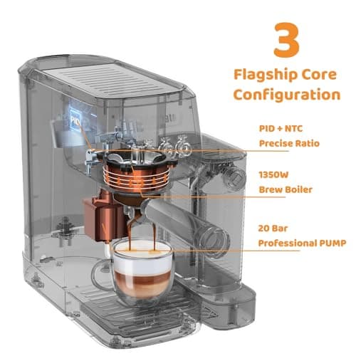 MAttinata Cappuccino Machine, Espresso Machine with Automatic Milk Frother — view 4