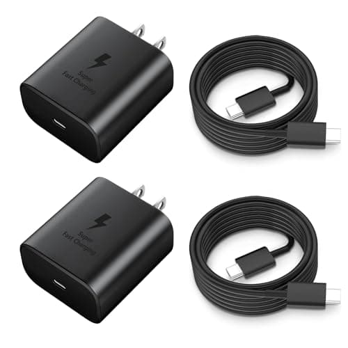 45W USB-C Charger, Super Fast Charger Type C for Sam Sung Galaxy S24 Ultra/S24/S24+/S23 Ultra/S22+/S22 Ultra/S23/S23+/S22 with 5.9FT Cable 2 Pack Chargers