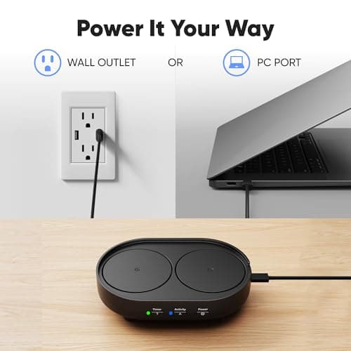 Undetectable Mouse Mover Jiggler, Adjustable Activity, Optional Shut-Off Timer, Random Movement Engine, No Software, Quiet & Undetectable Operation, USA Company (Dual Disc) — view 5