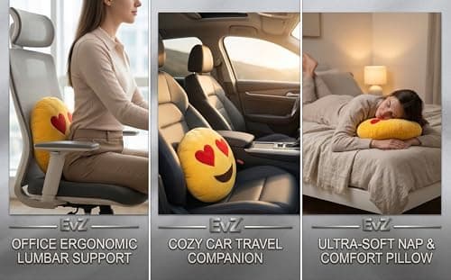 EvZ 32cm Emoji Smiley Emoticon Yellow Round Cushion Pillow Stuffed Plush Soft Toy — view 4