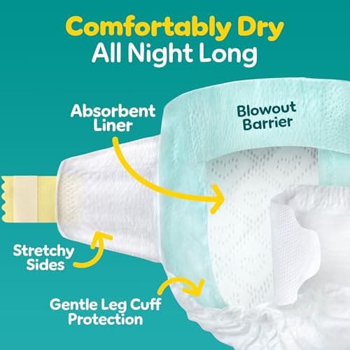 Pampers Swaddlers Diapers, Size 4 (15-34 lbs), 150 Count, Absorbent, Keeps Baby Dry and Comfortable, Skin Safe Disposable Baby Diaper — view 2