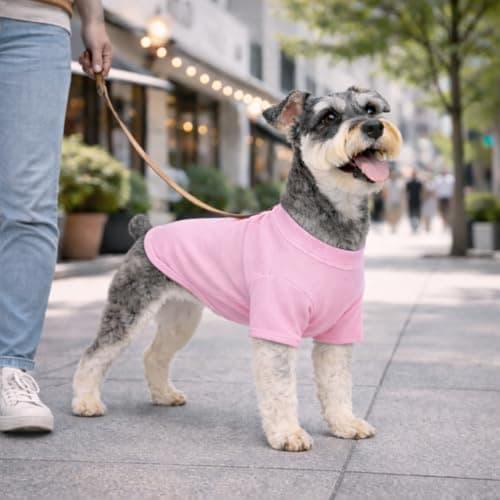 Lovelonglong Bulldog Clothes Dog Clothing Blank T-Shirt Tee Shirts for French Bulldog English Bulldog American Pit Bull Pugs 100% Cotton Skin Care Pink B-M — view 5
