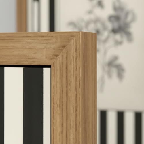 Black and White Floral Wall Art Framed Canvas,Vintage Botanical Sketch Print, Minimalist Striped Modern Farmhouse Wall Decor for Living Room Bedroom Bathroom Kitchen 8x10inch — view 4
