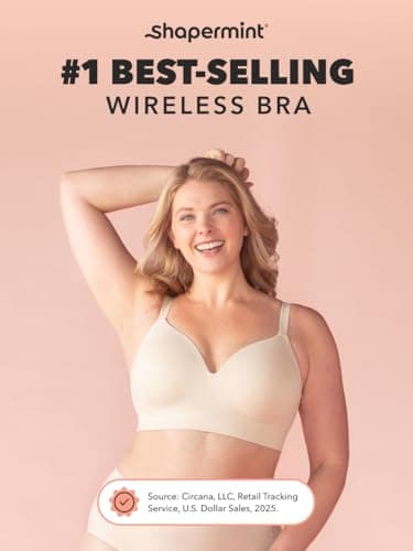 SHAPERMINT Seamless Wireless Bras for Women Full Support - Comfortable Bralette with Lift - No Underwire Soutien Gorge Femme - Plus Size Push Up Bra — view 3