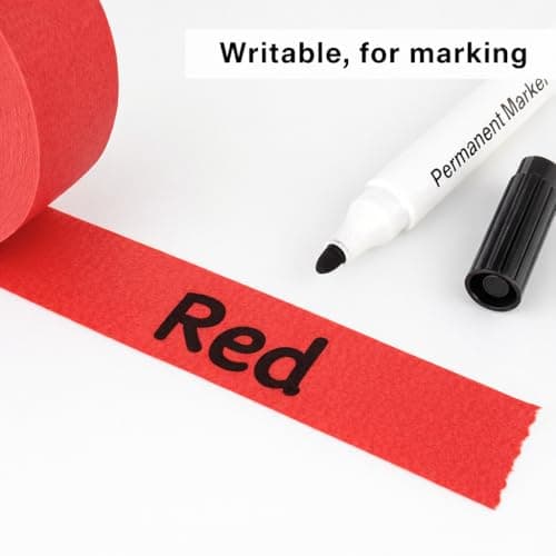 DOAY 3 Pack Red Painters Tape - Masking Tape 1 Inch Wide - Multi-Surface, Smart Adhesion, Indoor & Outdoor - 270FT Total - Paint Tape for DIY, Labeling, Art, Car, General Purpose (#3910) — view 4