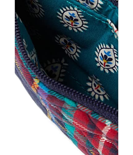 Vera Bradley Women's Cotton Zip ID Case Wallet, Tartan Plaid - Recycled Cotton, One Size — view 2