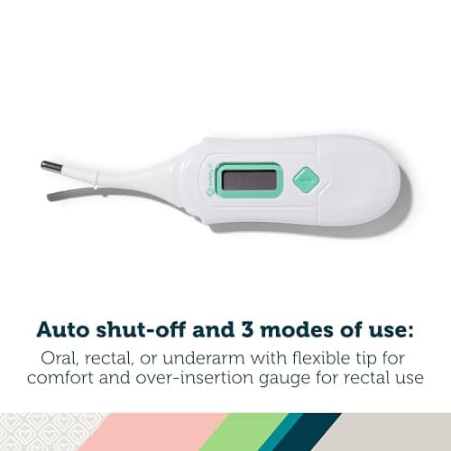 Safety 1st 3-in-1 Nursery Thermometer – Oral, Rectal, and Underarm Thermometer for Babies, Kids, and Adults with Flexible Tip, Over-Insertion Gauge, Fast & Accurate Readings, Celsius/Fahrenheit — view 3