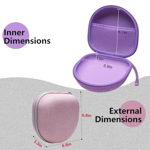 Headphone Case Compatible with BERIBES/TOZO/KVIDIO/Beats/Soundcore Anker Noise Cancelling Over-Ear Headphones, Dark Blue — view 5