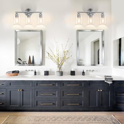 Percantis 3-Light Bathroom Vanity Light Fixture,Silver,17.3" — view 4
