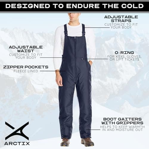 Arctix Men's Essential Insulated Bib Overalls, Blue Night, Large (36-38W * 32L) — view 2