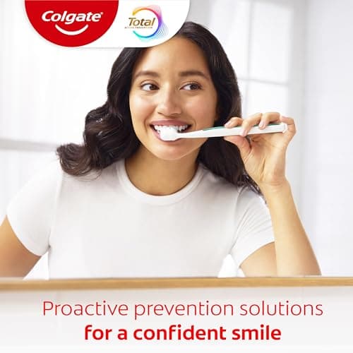 Colgate Total Whitening Toothpaste Paste, 5.1 oz, 2 Pack, Fluoride Antibacterial for Plaque, Gingivitis, Sensitivity, Stain Removal, Clinically Proven, Mint — view 4