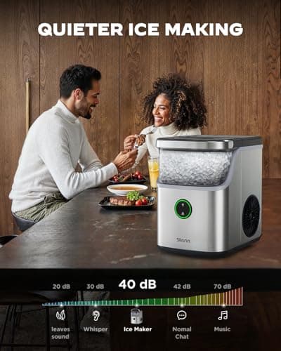 Silonn Nugget Ice Maker Countertop with Detachable Basket and Handle — view 3