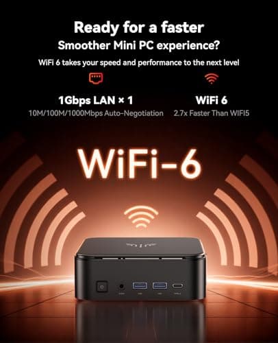 KAMRUI E3B Mini Gaming PC Windows 11 pro, AMD Ryzen 7 7730U (Upgraded 7640HS/7430U), 16GB RAM 1TB M.2 SSD Desktop Computers, 4K Triple Display/Type-C/WiFi6/BT5.2 for Gaming | Business | Home | Office — view 4