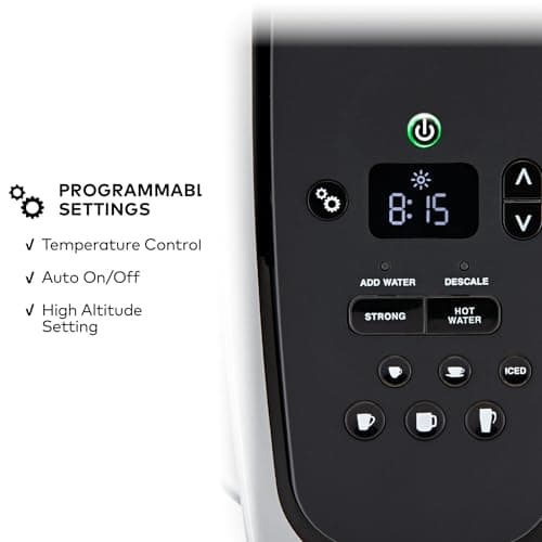 Keurig K-Elite Single Serve K-Cup Pod Coffee Maker, with Strength and Temperature Control, Iced Coffee Capability, 8 to 12oz Brew Size, Programmable, Brushed Slate — view 3