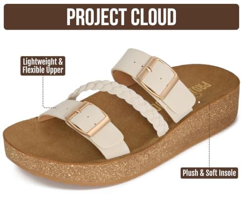 Project Cloud Comfortable Womens Sandals Platform Sandals for Women