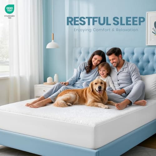 Utopia Bedding Waterproof Mattress Protector Full/Double Size, Premium Terry Mattress Cover 200 GSM, Breathable, Fitted Style with Stretchable Pockets (White) — view 4
