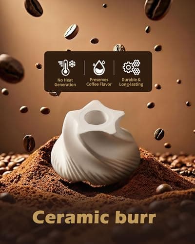 Manual Coffee Grinder with 40 Adjustable Grind Settings With Ceramic Conical Burr,Handheld Grinder with Handle Crank, Portable Hand Coffee Mill with 35g Capacity,Espresso,Pour Over,French Press — view 4