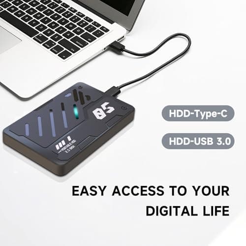 Tianken Ultra Slim Portable External Hard Drive USB 3.0 HDD Storage for PC, Laptop, Mac, Xbox one, PS4, PS5 (320GB) — view 5