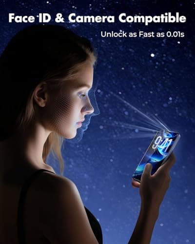 UNBREAKcable 2-Pack Screen Protector for iPhone 17 Pro, Military-Grade Shatterproof Tempered Glass [9H+ Hardness] [Easy Installation Frame] [99.99% HD Clear] for Apple iPhone 17 Pro — view 5