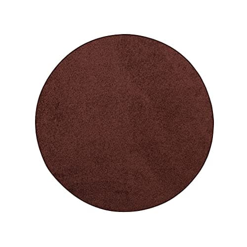 Ambiant Pet Friendly Solid Color Area Rugs Chocolate - 2' Round, Indoor, Stain & Fade Resistant, Perfect for Living Room, Bedroom, Dining Room, Entryway, Doorway, Pet & Kids Friendly Rug, Wedding — view 2