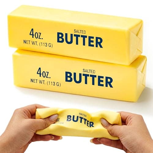 2 PCS Slow Rising Butter Squishy Toys, Soft Squeeze Stress Relief for Office and Home, Sensory Fidget for Anxiety Relief and Focus, Yellow