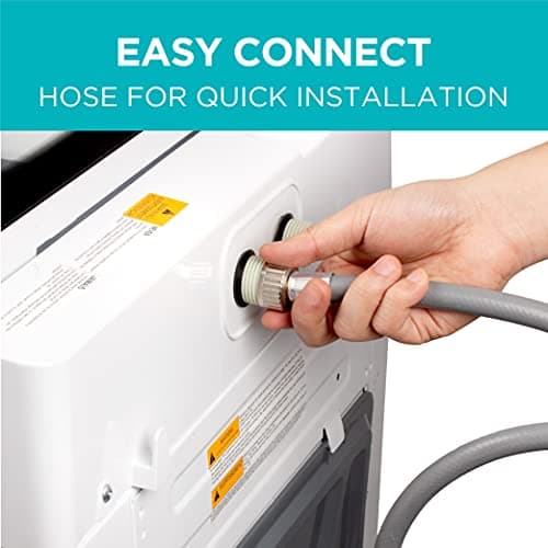 BLACK+DECKER 3.0 Cu. Ft. Portable Washer, 26.5 lb. Capacity Washing Machine, 6 Cycles, Quick Connect Sink Adapter and Drain Hose Included, Transparent Lid & LED Display, BPW30MW, White — view 3