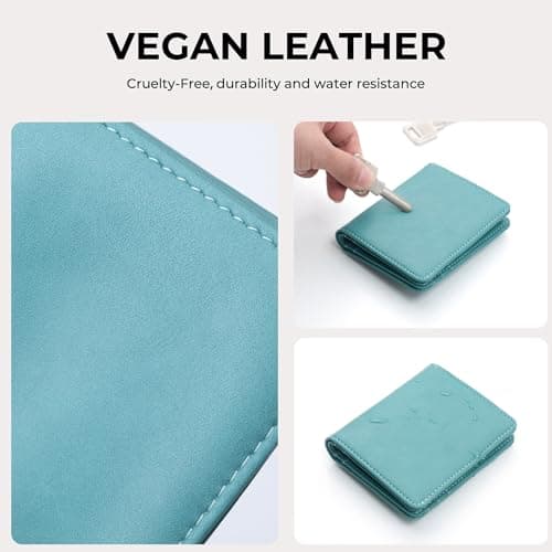 Alldaily Small RFID Wallet for Women Slim Compact Bifold Pocket Ladies Travel Mini Purse (Purist Blue) — view 4
