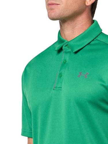 Under Armour Men's Tech Golf PoloDISC, (305) Team Kelly Green / / Pitch Gray, Large — view 2