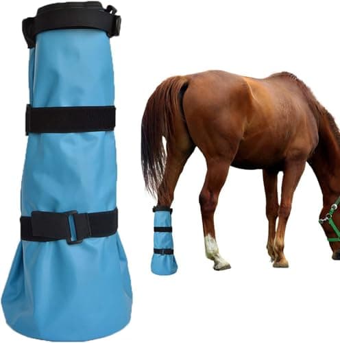 Large Capacity Foot Soaking Container PVC Hoofs Soaking Boot with Elastic Band Care Horse Riding Enduring Care Horse Riding
